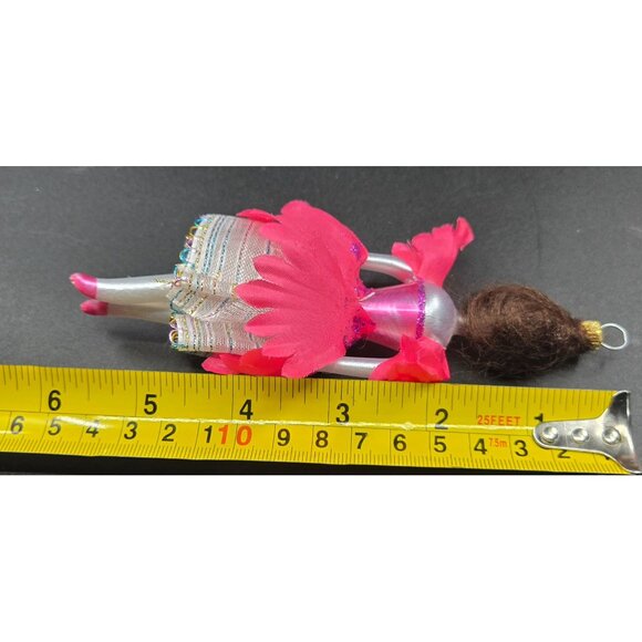 Vintage Decarlini blown glass pink ballerina ornament brunette, Italy - Picture 5 of 5